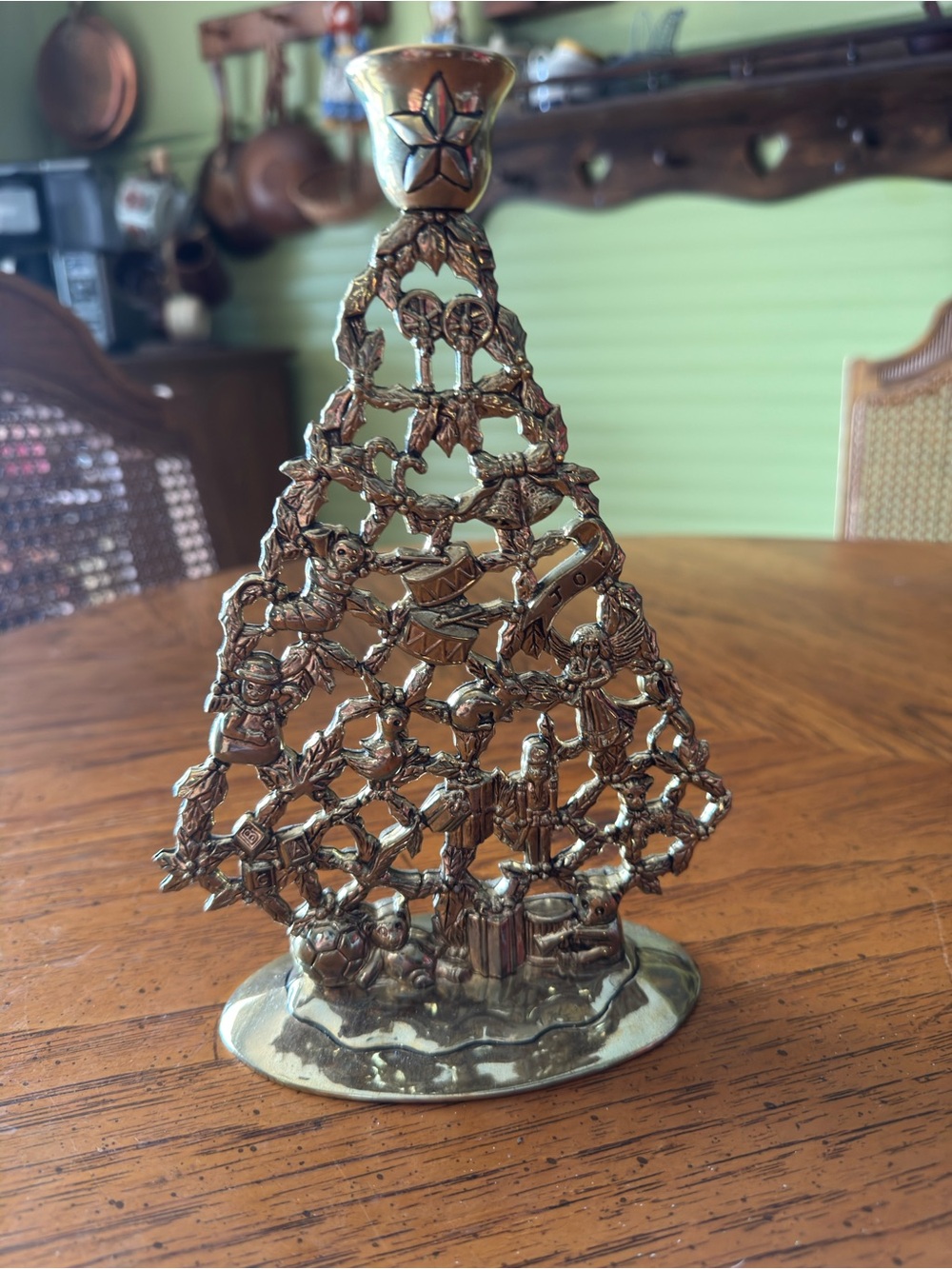 vintage Godinger brass Christmas tree